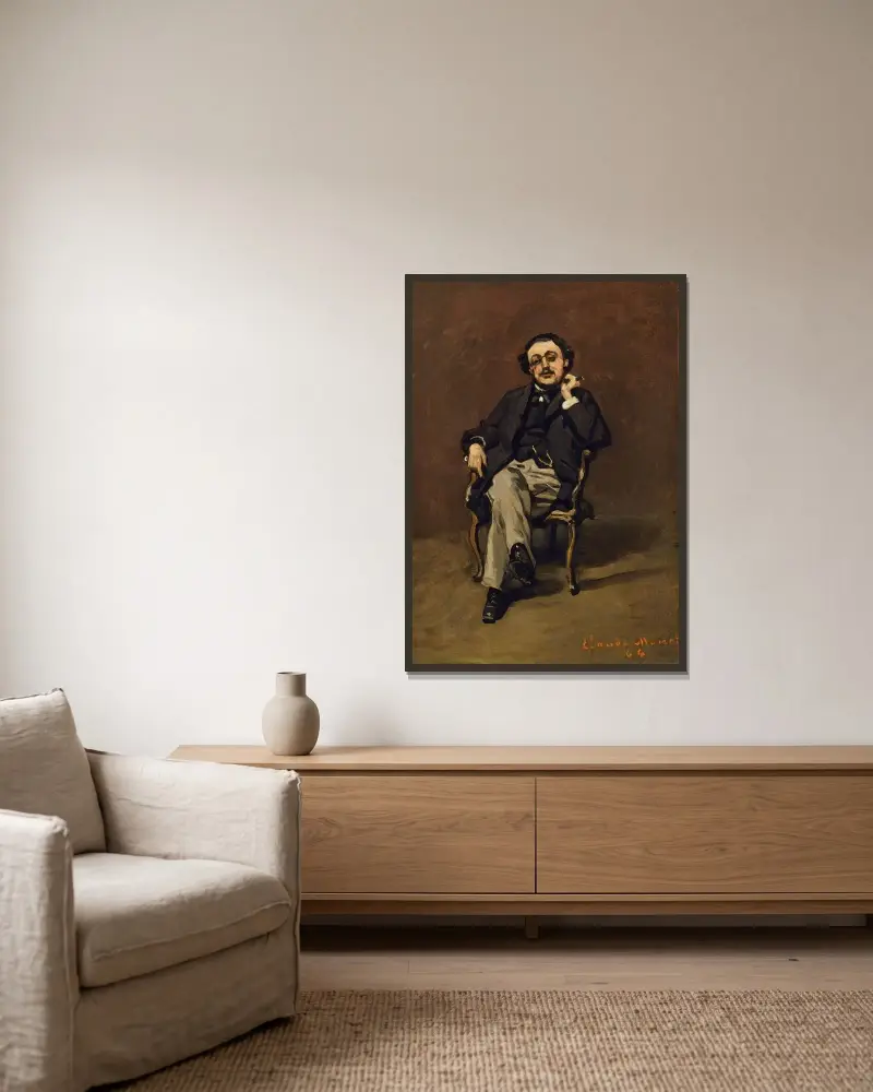Dr. Leclenché, Claude Monet v rámu na stěně
