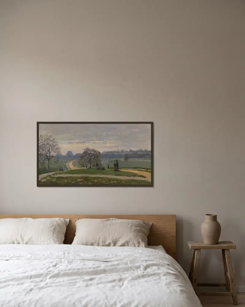 Hyde Park, London von Claude Monet gerahmt an einer Wand
