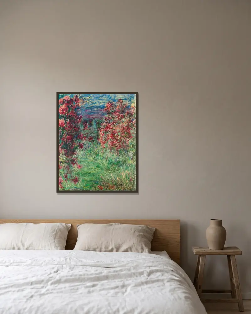 Dom wśród róż, 1925, Claude Monet w ramie na ścianie