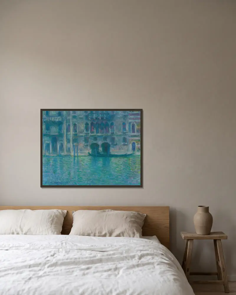 Palazzo da Mula, Wenecja, Claude Monet w ramie na ścianie