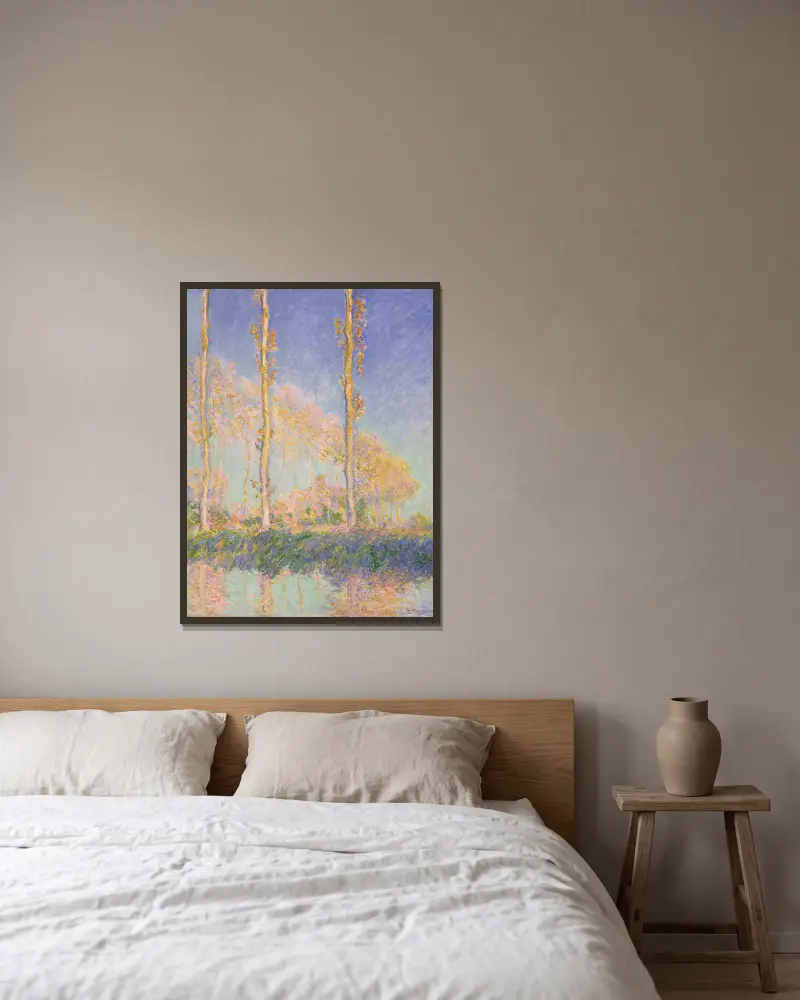 Topoly, Claude Monet v rámu na stěně