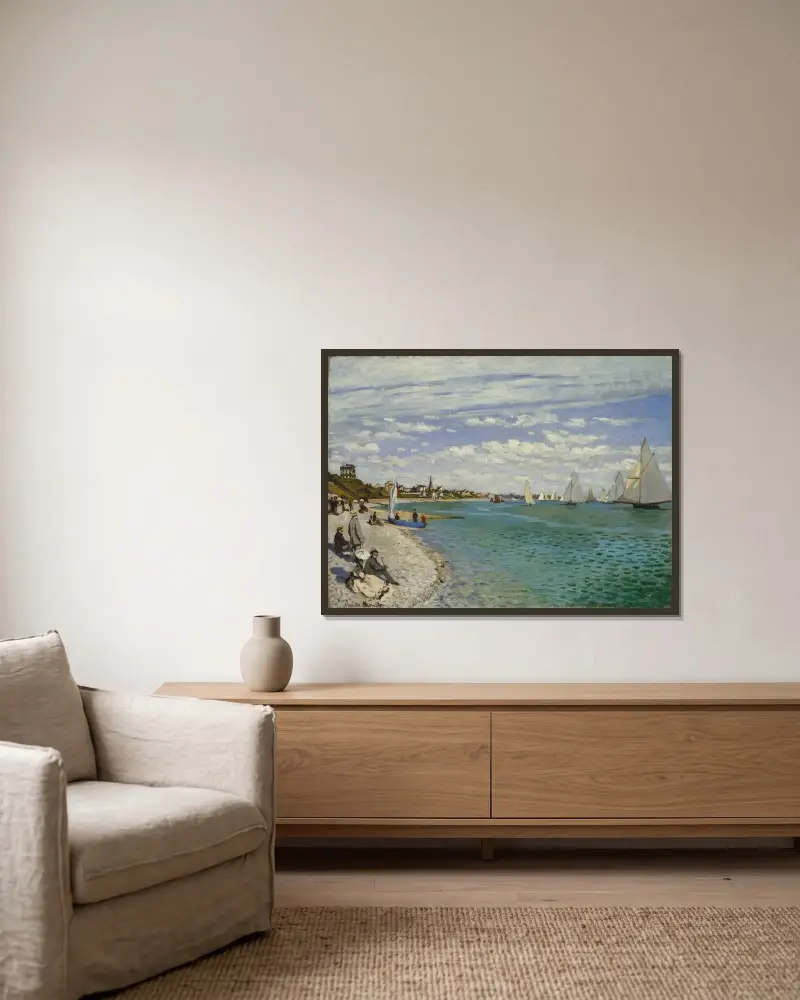 Regaty w Sainte-Adresse, Claude Monet w ramie na ścianie