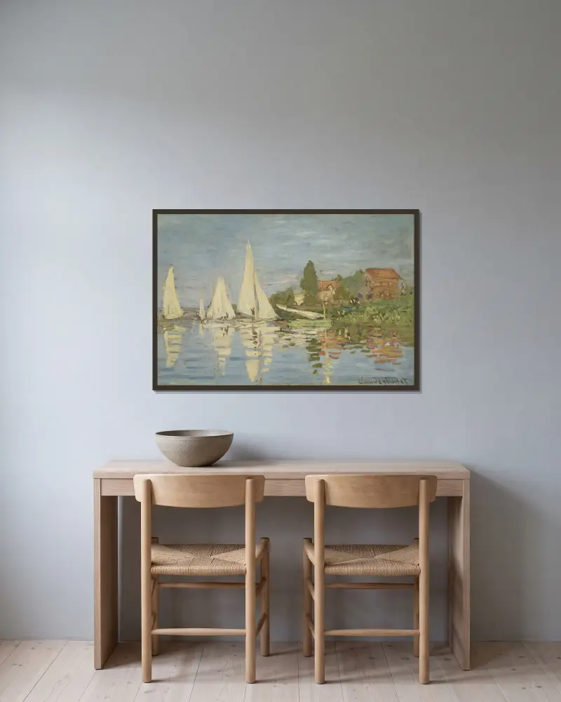 Regaty w Argenteuil, Claude Monet w ramie na ścianie