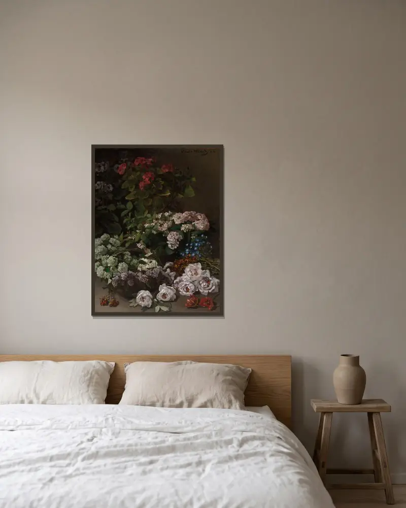 Wiosenne kwiaty, Claude Monet w ramie na ścianie