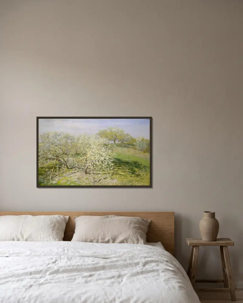 Jaro (Kvetoucí ovocné stromy), Claude Monet v rámu na stěně