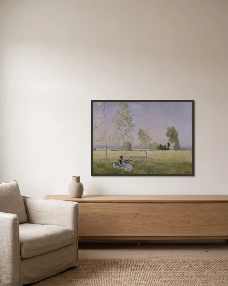 Sommer von Claude Monet gerahmt an einer Wand