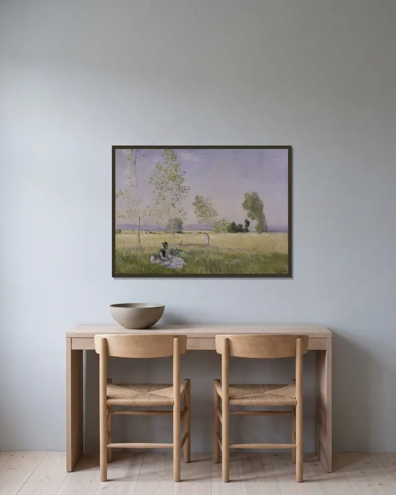 Sommer von Claude Monet gerahmt an einer Wand