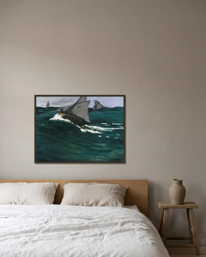 Zelená vlna, Claude Monet v rámu na stěně