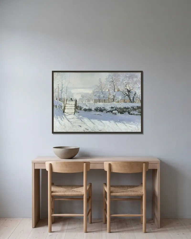 Straka, Claude Monet v rámu na stěně