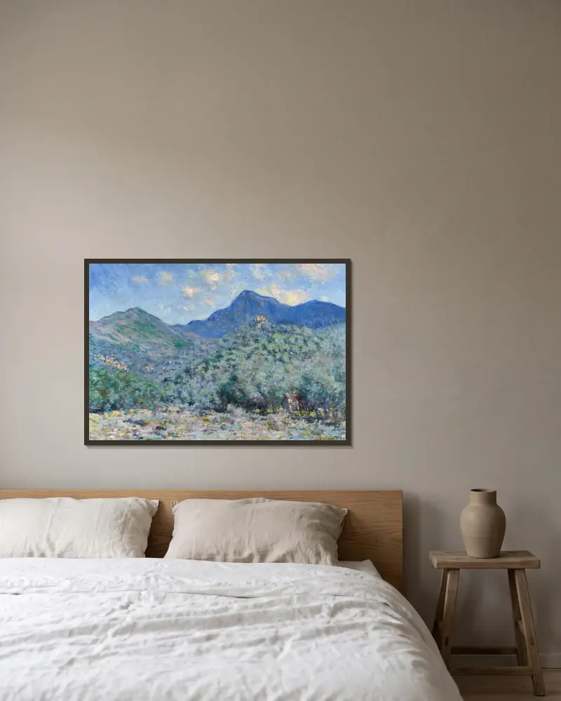 Valle Buona, Near Bordighera av Claude Monet inramad på en vägg