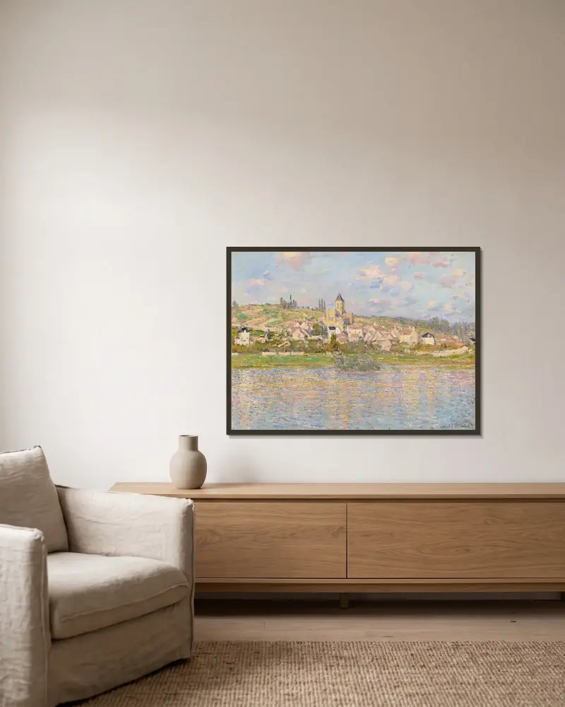 Vétheuil – nr. 1, Claude Monet v rámu na stěně