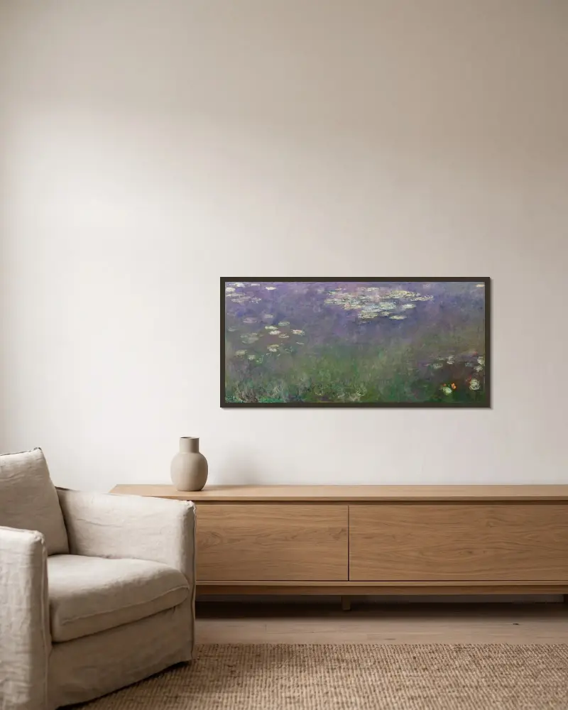 Grzybienie (Agapanthus), 1915 – Nr. 1, Claude Monet w ramie na ścianie