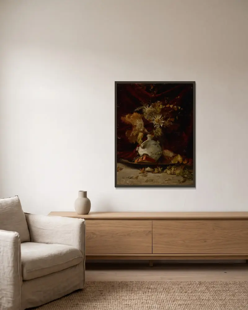 Stillleben von Theodore Clement Steele gerahmt an einer Wand