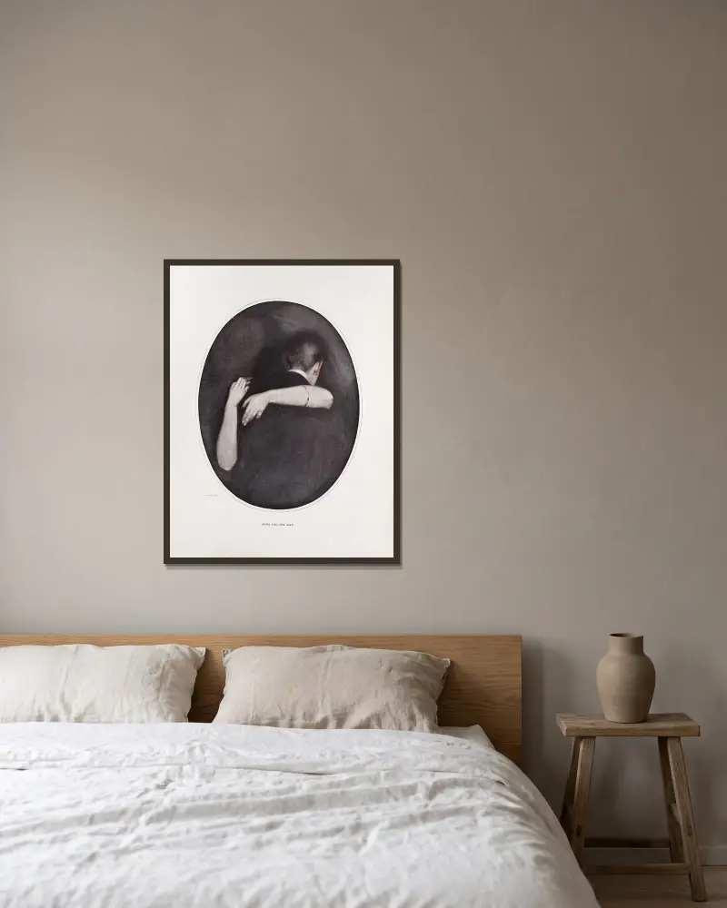 Waffen und der Mann von Coles Phillips gerahmt an einer Wand