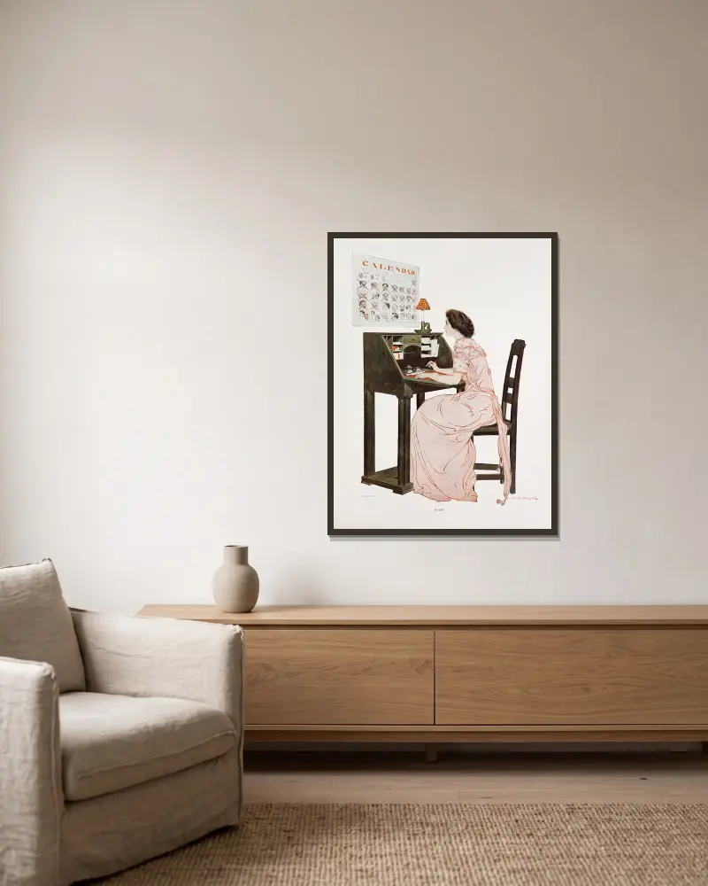 Dates von Coles Phillips gerahmt an einer Wand