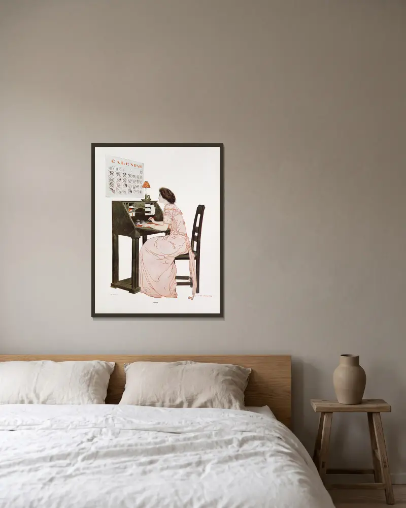 Dates von Coles Phillips gerahmt an einer Wand