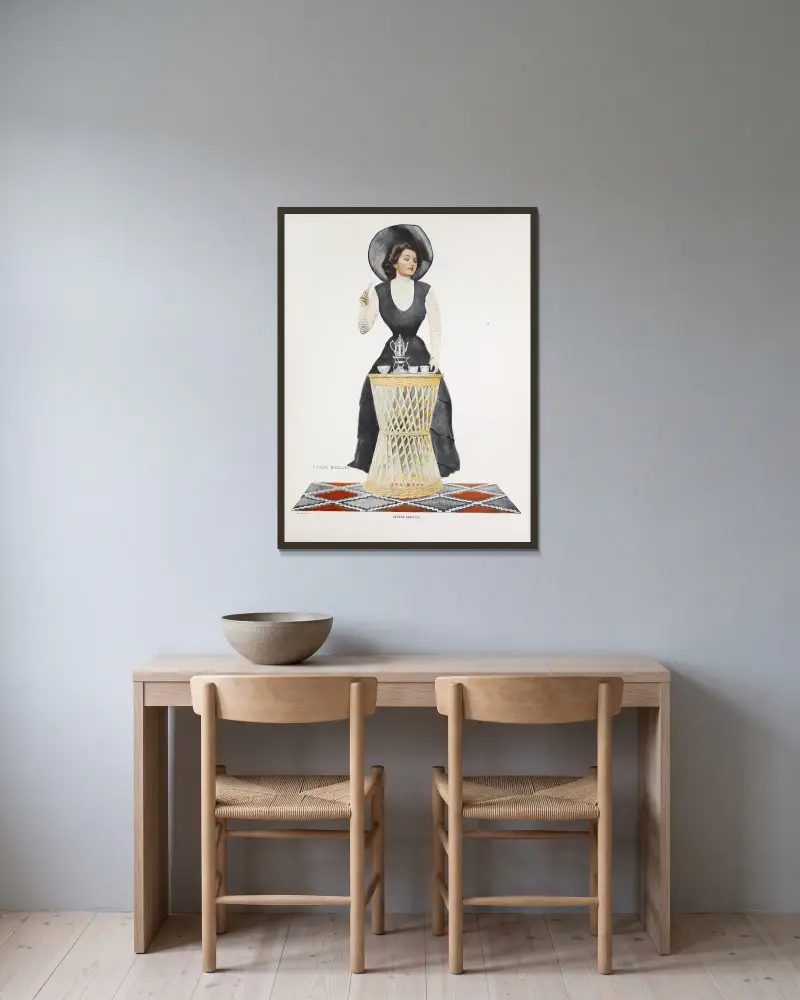 Gottesdienst von Coles Phillips gerahmt an einer Wand