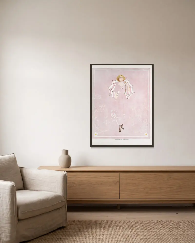Even the daisies of the field av Coles Phillips inramad på en vägg