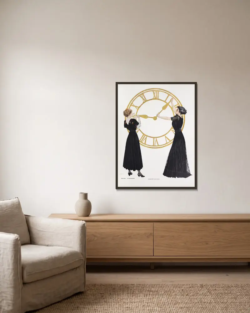 Tam a zpět, Coles Phillips v rámu na stěně