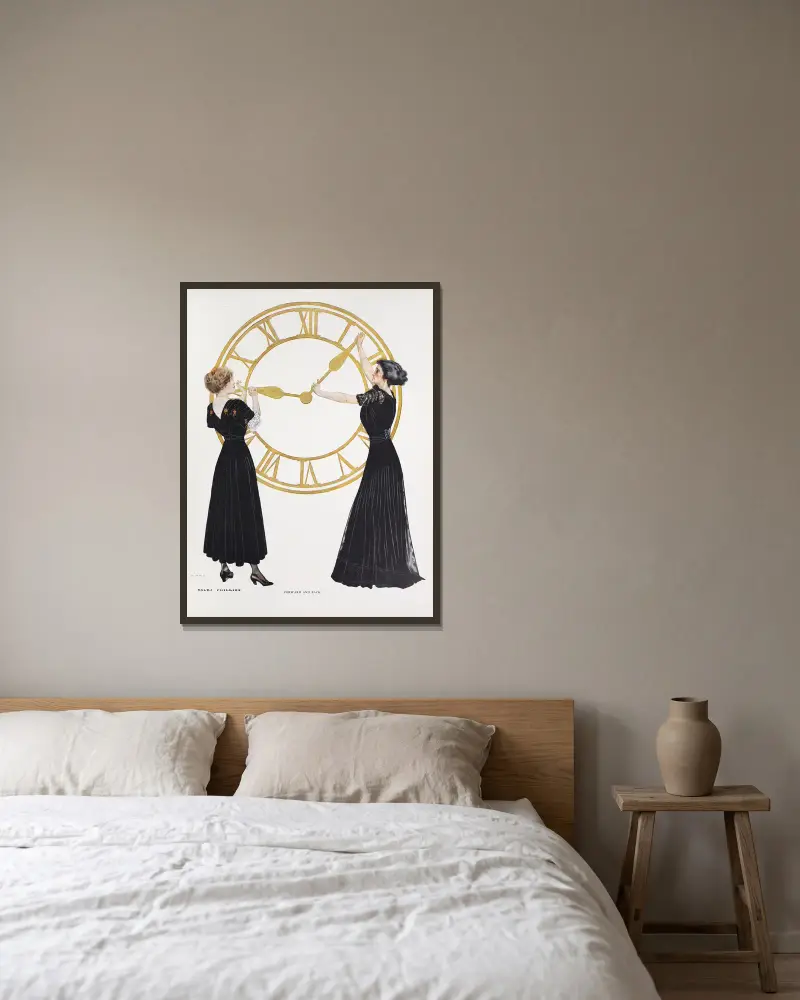 Tam a zpět, Coles Phillips v rámu na stěně