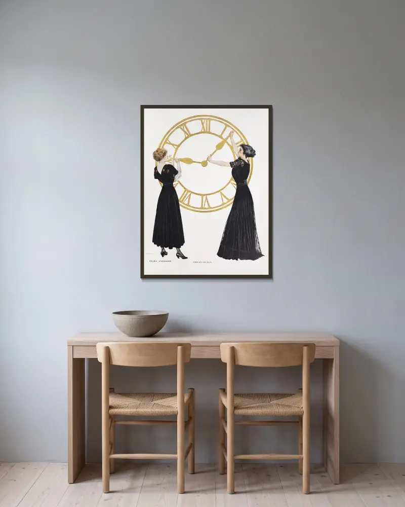 Tam a zpět, Coles Phillips v rámu na stěně