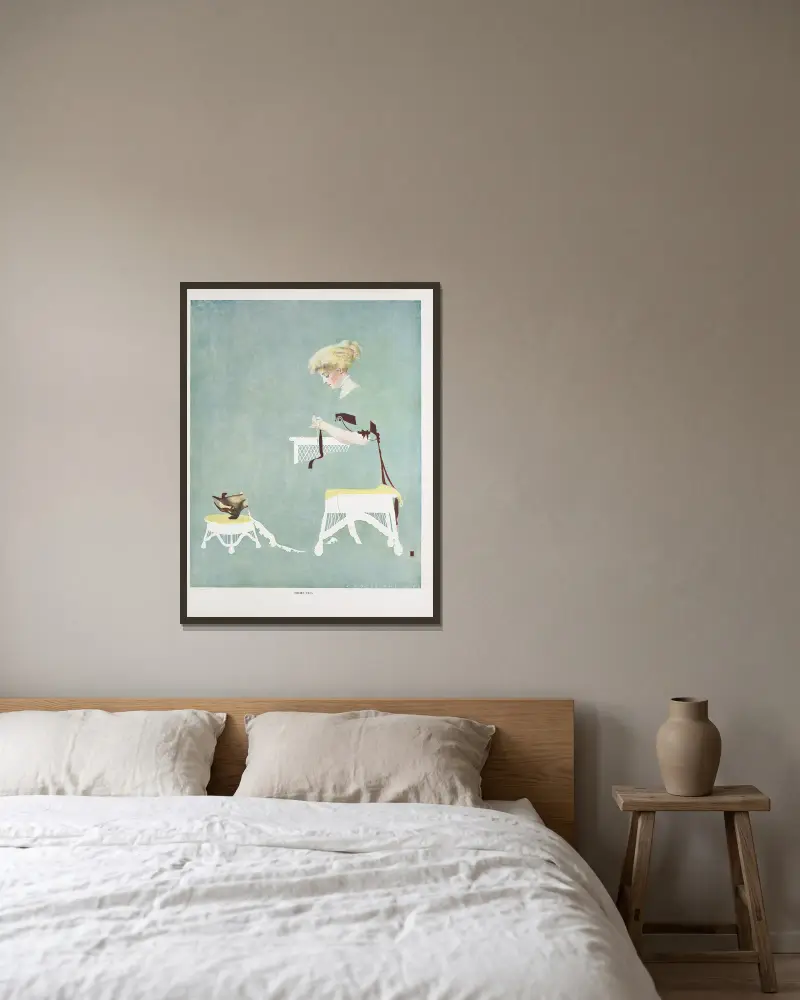 Heimbande von Coles Phillips gerahmt an einer Wand