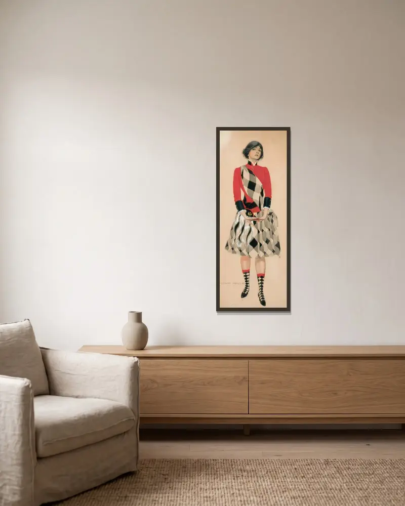 Hoot Mon av Coles Phillips inramad på en vägg