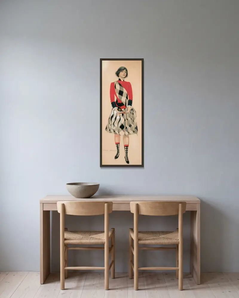 Hoot Mon av Coles Phillips inramad på en vägg