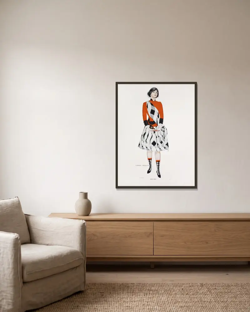 Hoot mon! av Coles Phillips inramad på en vägg