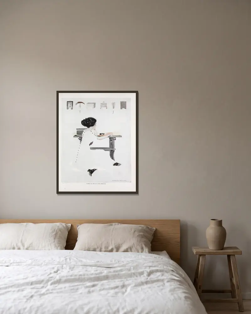 Know all men by these presents av Coles Phillips inramad på en vägg