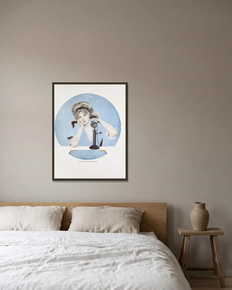 Långt borta skapar förtrollning av Coles Phillips inramad på en vägg