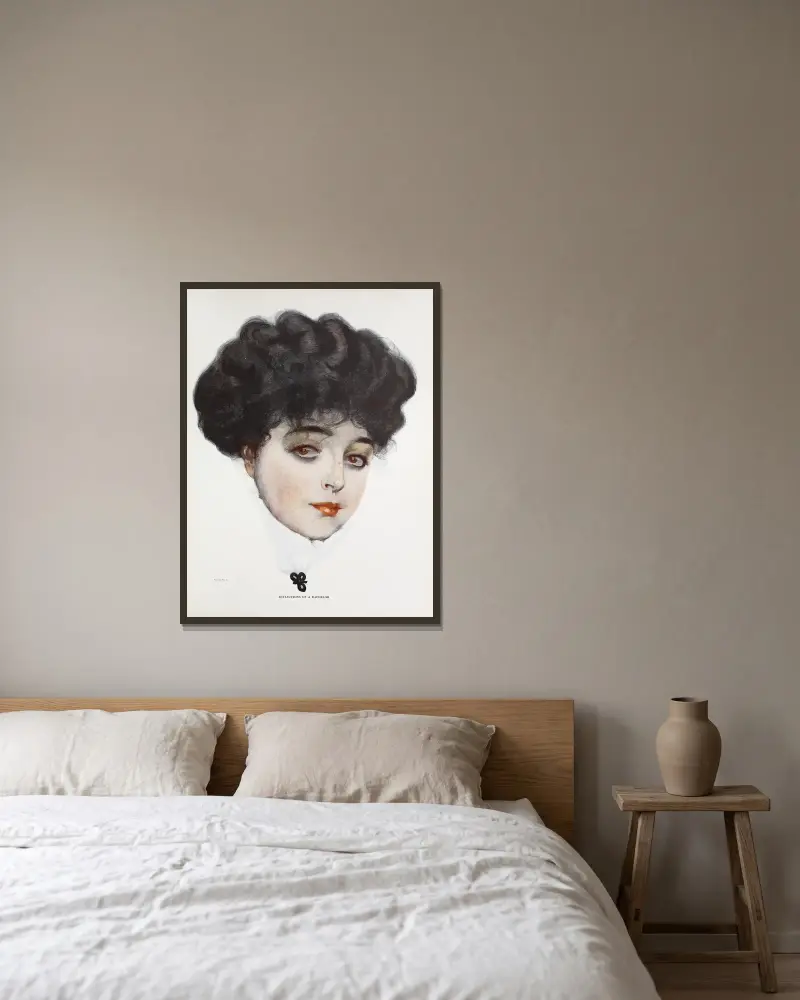 Reflections of a bachelor av Coles Phillips inramad på en vägg