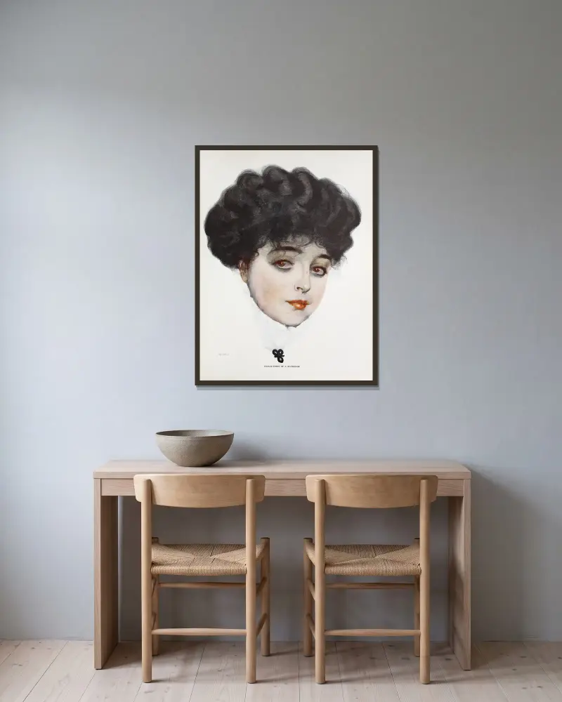 Reflections of a bachelor av Coles Phillips inramad på en vägg