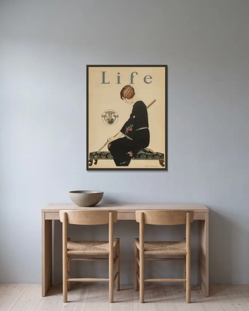 Kjolarna blir kortare i höst av Coles Phillips inramad på en vägg
