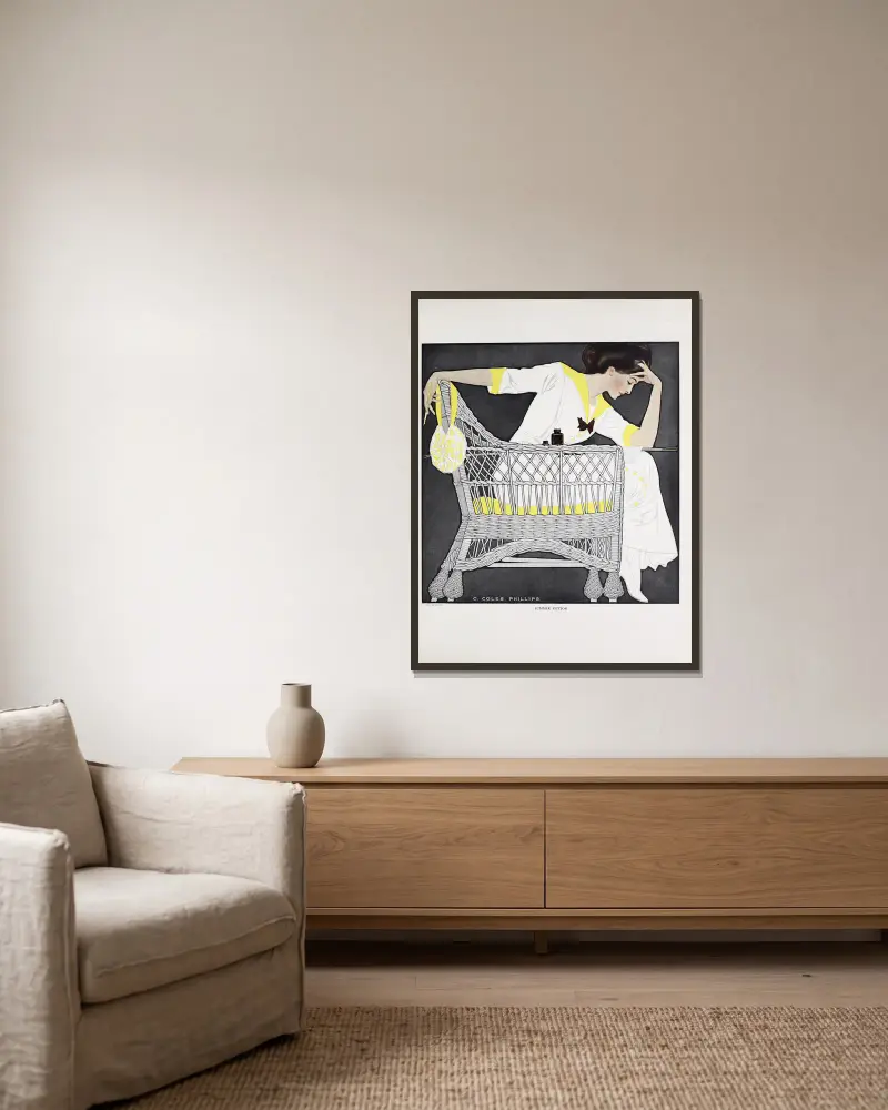 Letnia fikcja, Coles Phillips w ramie na ścianie