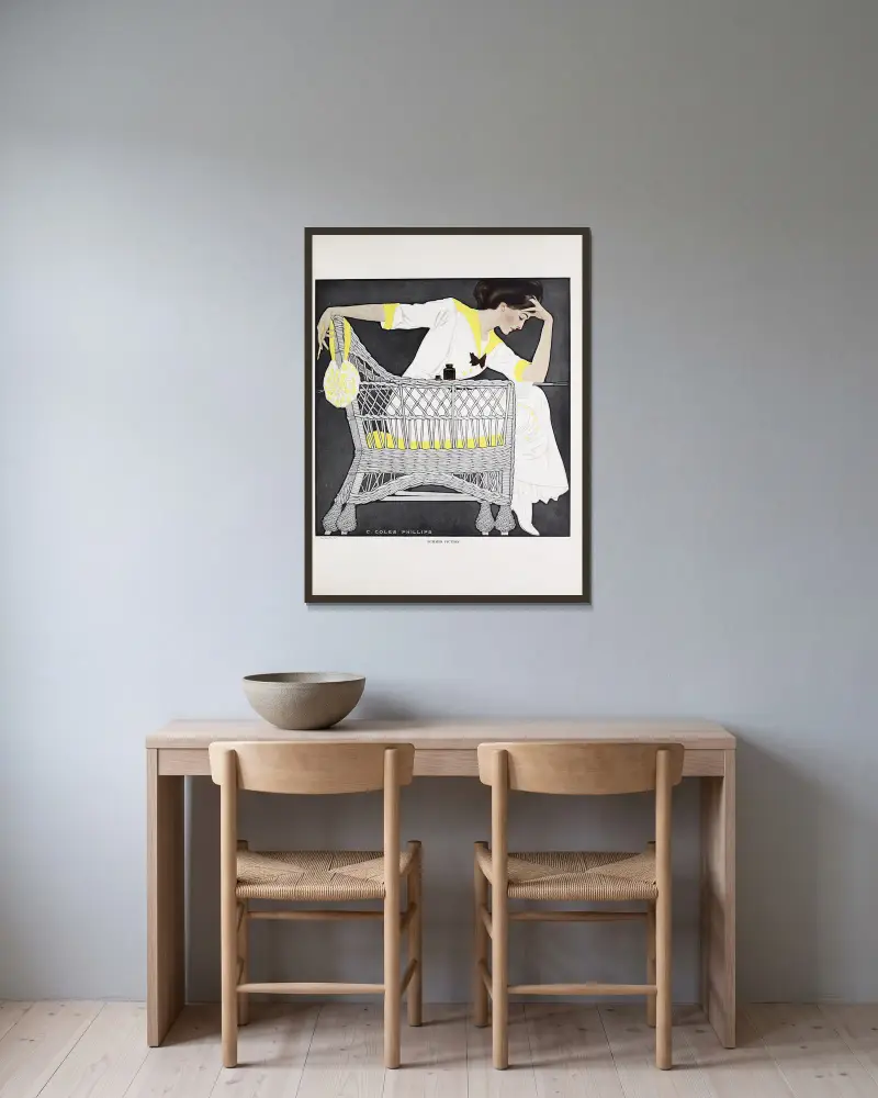 Letnia fikcja, Coles Phillips w ramie na ścianie