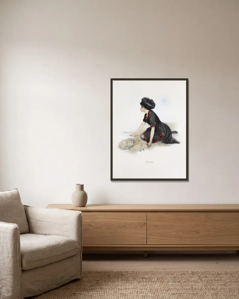 Der Sandmann von Coles Phillips gerahmt an einer Wand