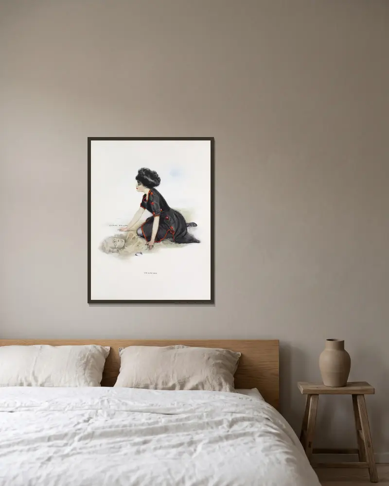 Der Sandmann von Coles Phillips gerahmt an einer Wand