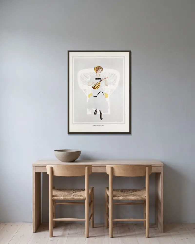 Bez doprovodu, Coles Phillips v rámu na stěně