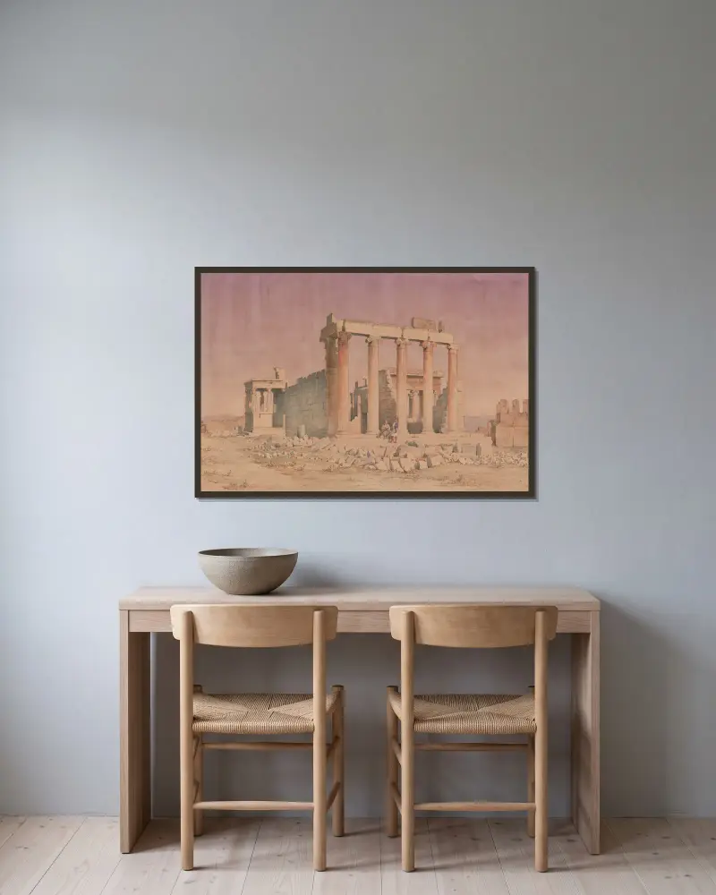 Grecja, Ateny, Erechtejon, 1853 – Nr. 2, Harald Conrad Stilling w ramie na ścianie