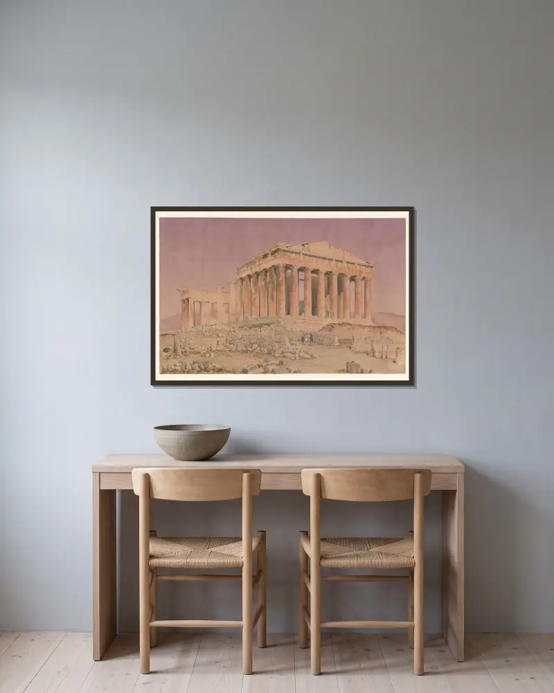 Greece, Athens – The Parthenon seen from the northwest av Harald Conrad Stilling inramad på en vägg