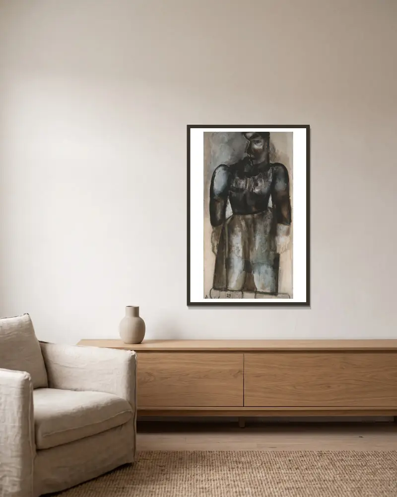 Bäuerin von Constant Permeke gerahmt an einer Wand