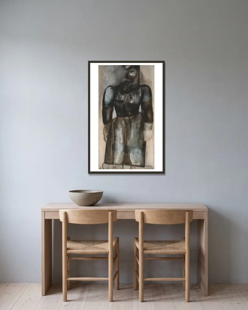 Bäuerin von Constant Permeke gerahmt an einer Wand