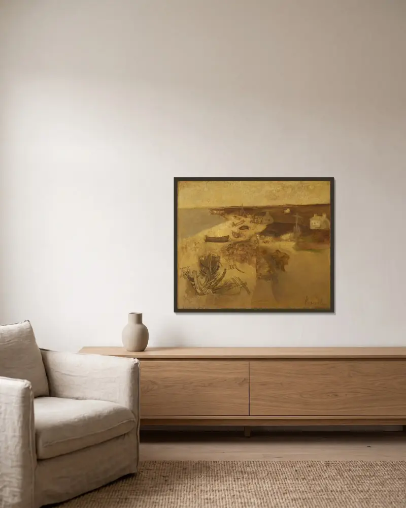Bretonische Landschaft von Constant Permeke gerahmt an einer Wand