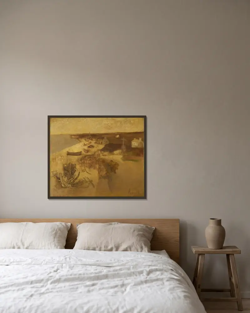 Bretonische Landschaft von Constant Permeke gerahmt an einer Wand