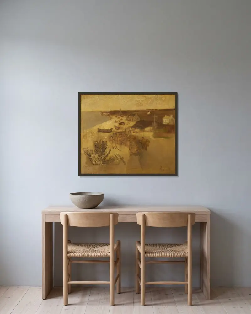 Bretonische Landschaft von Constant Permeke gerahmt an einer Wand