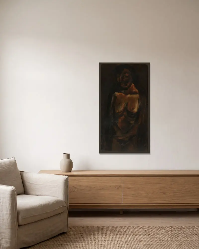 Christus von Constant Permeke gerahmt an einer Wand
