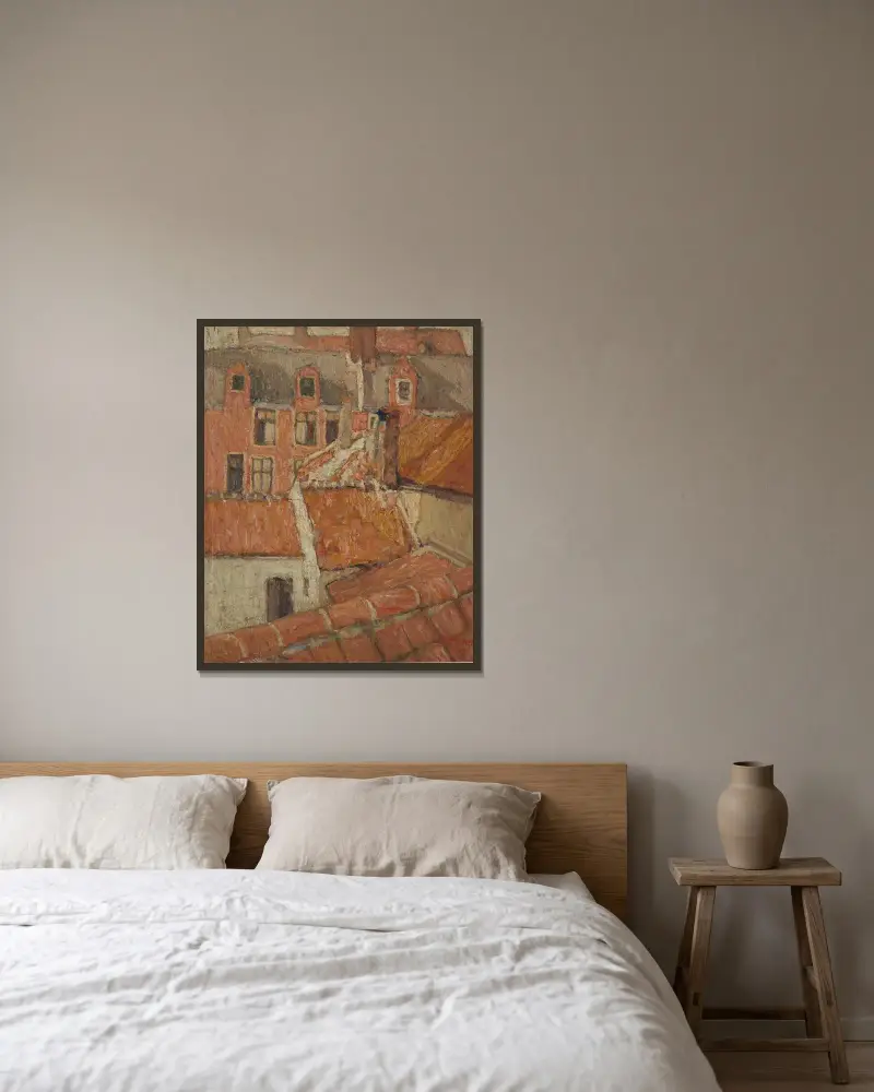 Taken i Oostende av Constant Permeke inramad på en vägg