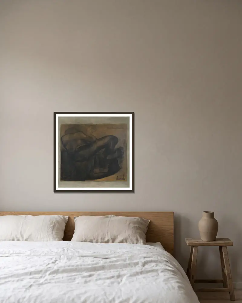 Die Wohlwollenden von Constant Permeke gerahmt an einer Wand