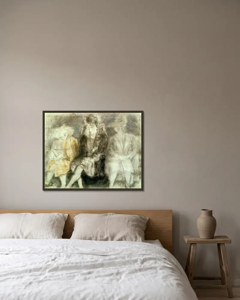 Drei Damen, 1942 – Nr. 1 von Constant Permeke gerahmt an einer Wand